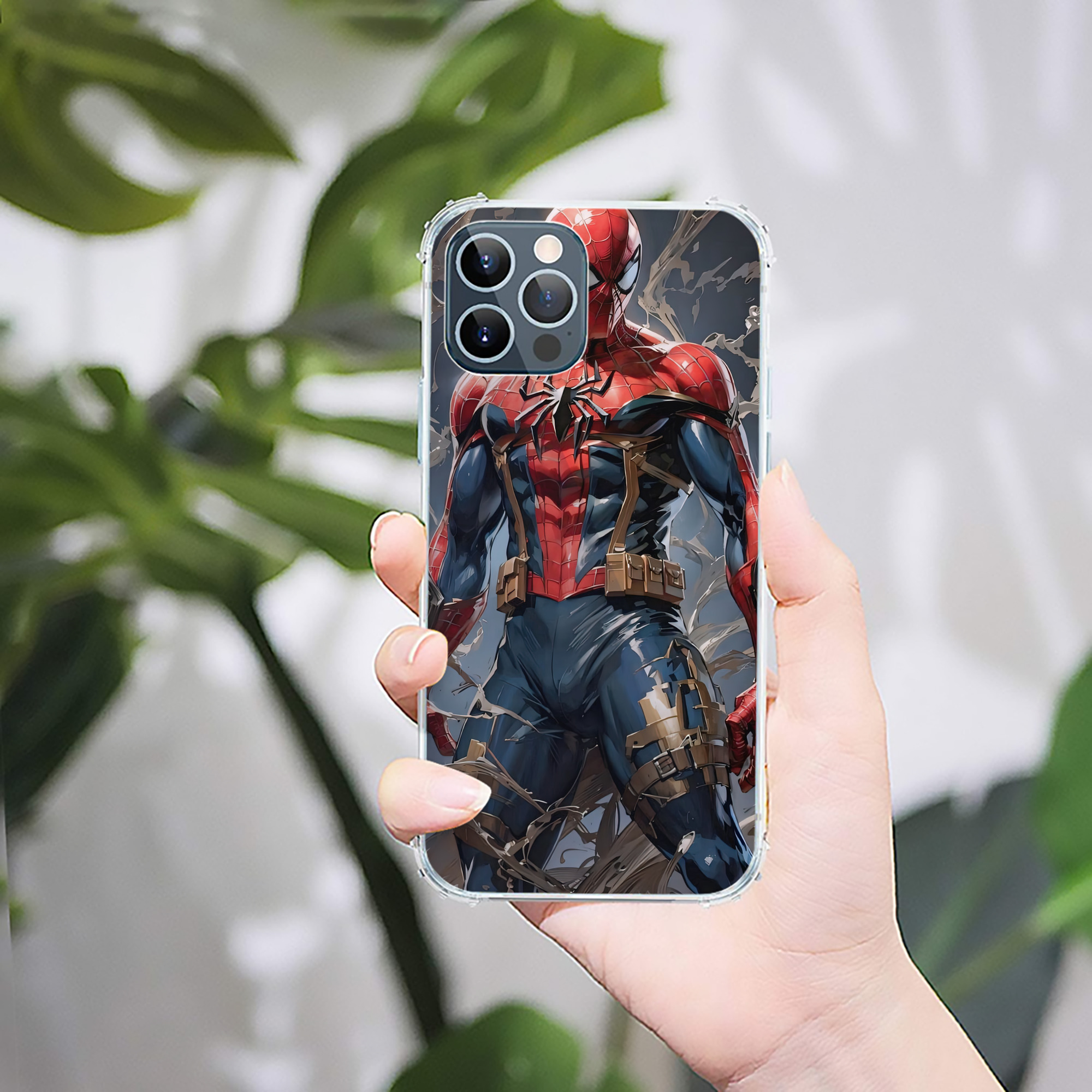 （画像用） Spider Man スパイダーマン 【iPhone 12シリーズ対応】透明スマホケース（クリアソフトケース）